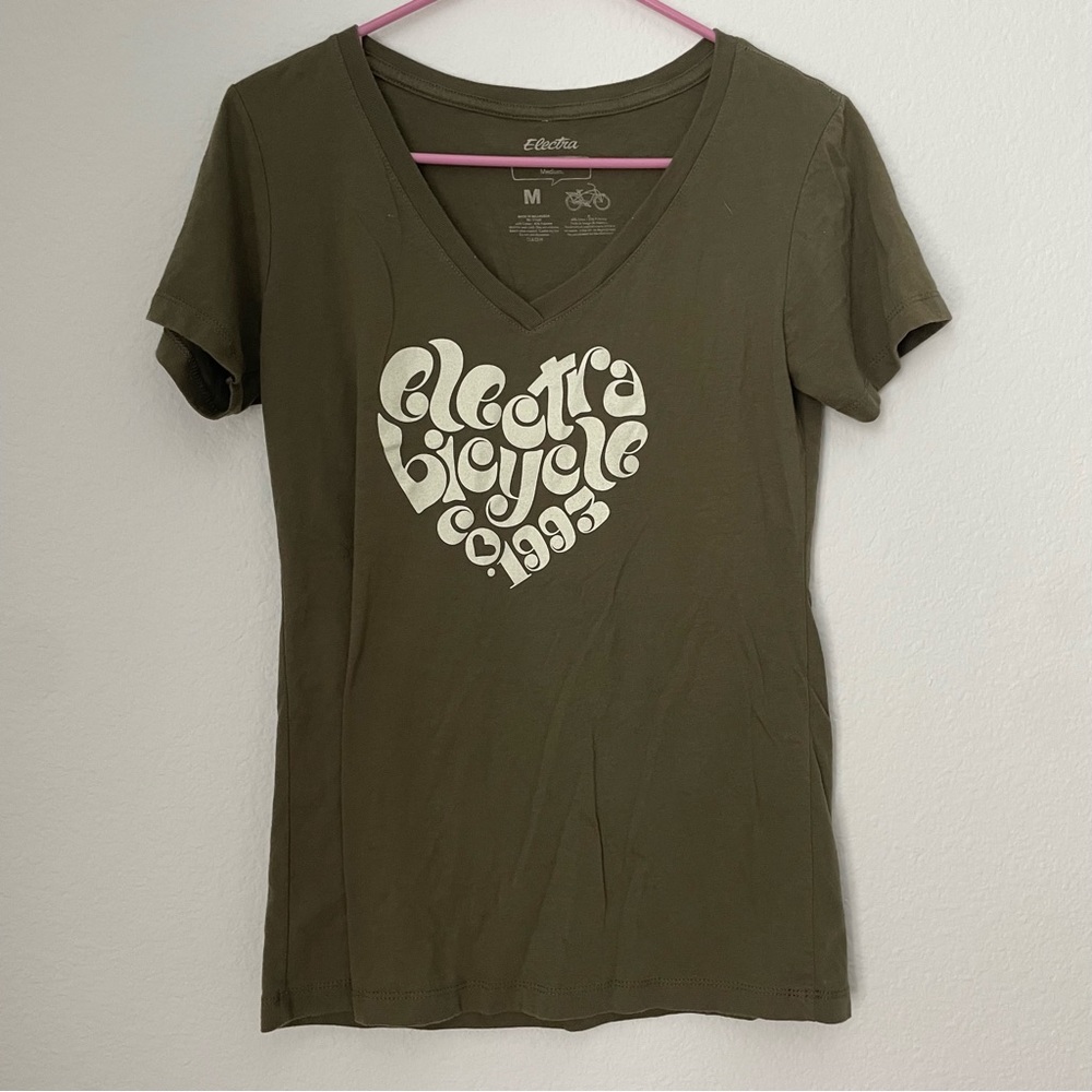 Electra bicycles heart logo shirt